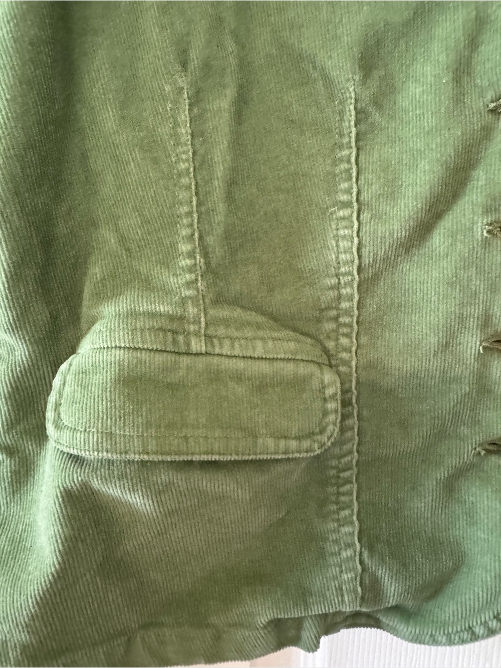 St. John’s Bay Petite Sage Green Corduroy Blazer Jacket Stretch Cotton Large - Picture 2 of 8